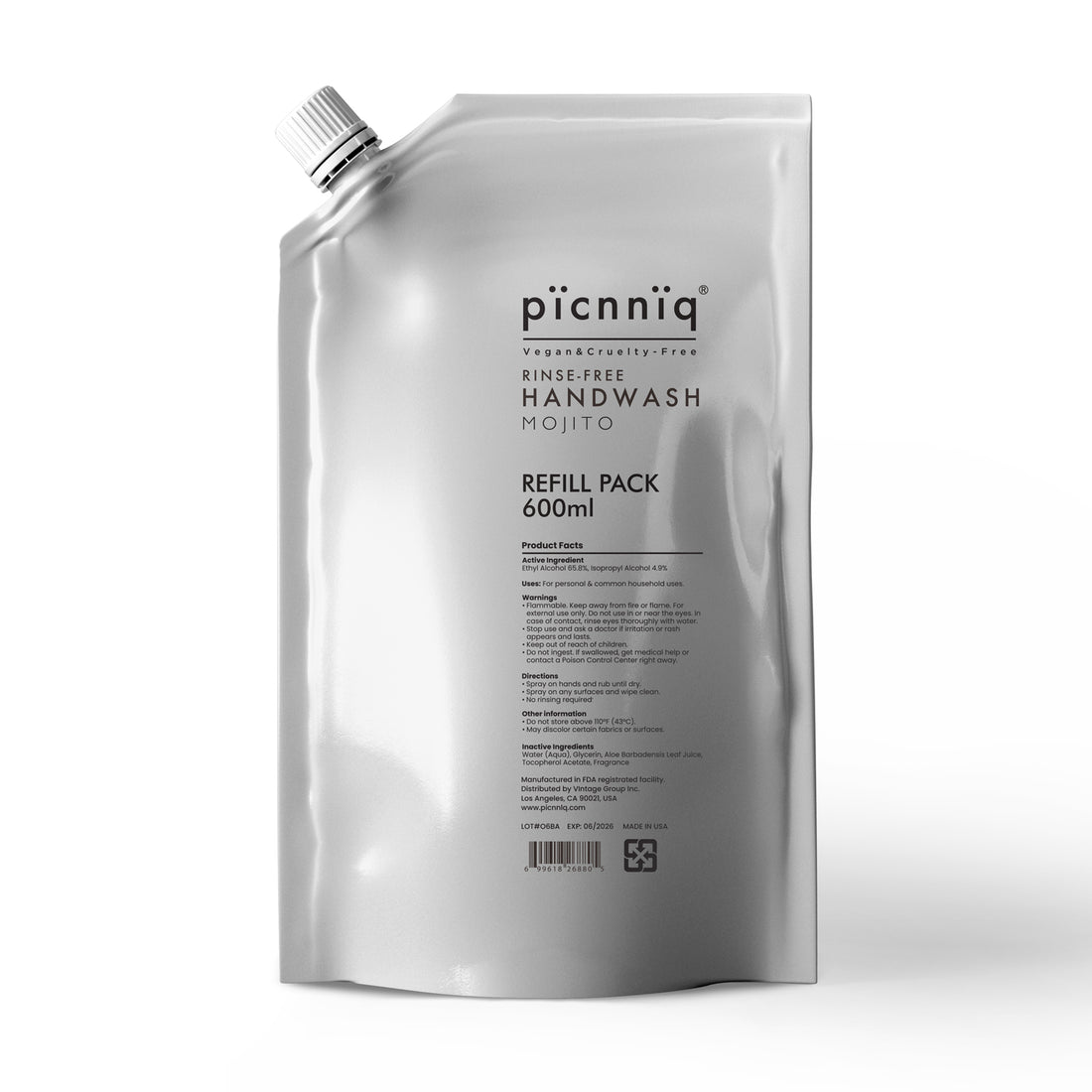 全素蘆薈潤膚免洗手潔净凝露【補充包】 -  600ml