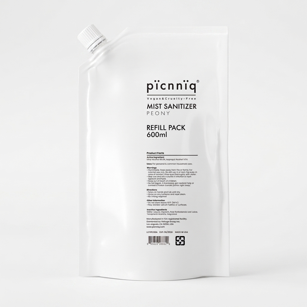 全素蘆薈潤膚免洗手潔净噴霧補充包-600ml【送噴瓶】